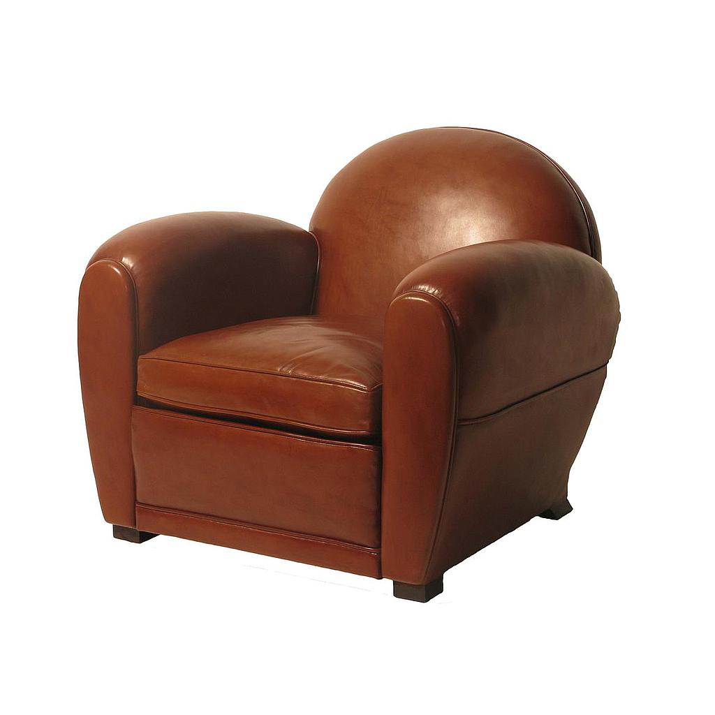 Lanceros leather club chair